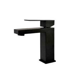 Black Bathroom Tap - Sleek Bathroom Mixer Tap, Premium Stainless Steel Bathroom Sink Tap, Modern Luxury Design Basin Tap for Bathrooms
